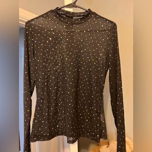 Mesh sequin top